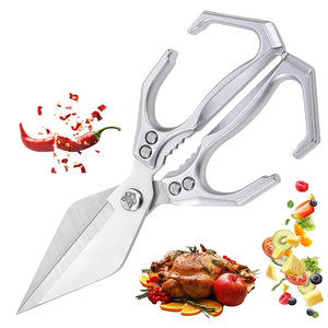 Multi-Purpose Heavy Duty Stainless Steel <b>Kitchen</b> Utility Scissors with Aluminum Alloy Handles for Meat and Chicken Cutting - Product Image 1