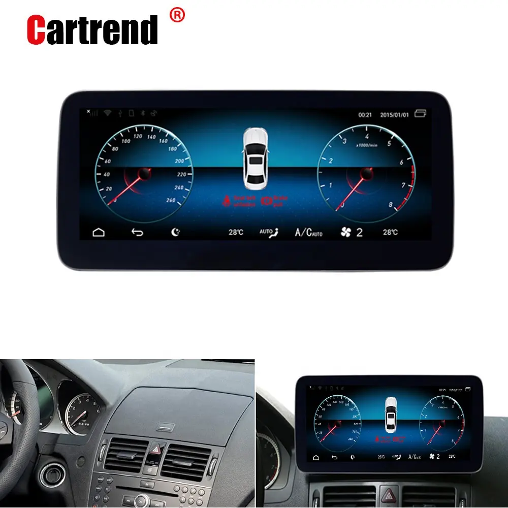Autoradio android 10.25, écran tactile pour voiture w204, c200, 9.1, navigation, unité centrale, mise à jour de c300 (2010-2015)