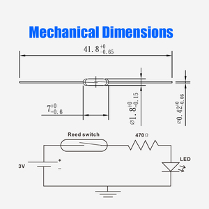 Beelee 1.8*7 kích thước nhỏ sậy chuyển đổi nam châm RoHS sậy chuyển đổi thường đóng từ monostable từ thiết bị chuyển mạch loại từ tính - Product Image 6