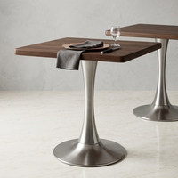 Tables de style industriel en acier inoxydable haut de gamme, tables de café, tables de salle à manger, tables de négociation, tables commerciales personnalisables