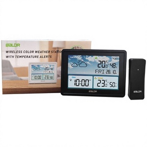 Promotion <span class=keywords><strong>BALDR</strong></span> <span class=keywords><strong>Station</strong></span> météo domestique Thermomètre intérieur/extérieur Moniteur d'humidité Sans fil (Noir) - Product Image 6