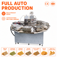 Máquina Automática para Hacer Waffles, Máquina para Hacer Conos de Helado, Máquina para Hacer Rollos de Huevo, Equipo de Horneado Eléctrico Comercial de Acero Inoxidable
