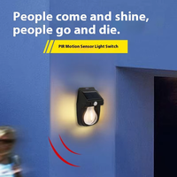 IP66 étanche petite LED lumière solaire extérieure PIR capteur de mouvement lampadaire solaire à intensité variable pour l'éclairage d'ambiance de mur de jardin