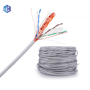 Bulk Cat 6 Extérieur Ethernet <span class=keywords><strong>Internet</strong></span> Réseau LAN Câble Blindé Externe Ethernet Kabel PVC Isolation Cuivre RJ45 - Product Image 1