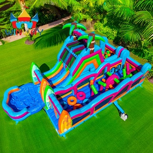 Nouveau design 2026 : Parcours d'obstacles <span class=keywords><strong>gonflable</strong></span> avec <span class=keywords><strong>toboggan</strong></span> aquatique et <span class=keywords><strong>piscine</strong></span>, en PVC 0,55 mm, aire de jeux extérieure pour enfants et location événementielle - Product Image 1