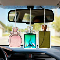 Diffuseur de parfum naturel pour voiture en papier coton, design personnalisé, formes de bouteilles variées, parfum longue durée, élimination des odeurs, tendance