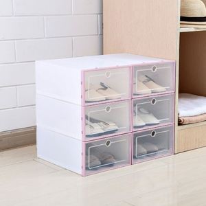 Caja de Zapatos Transparente Creativa de Plástico PP, Tipo Concha, a Prueba de Polvo - Product Image 3