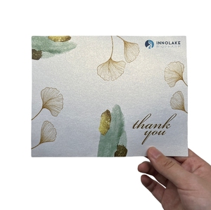 Vendita calda di lusso lamina d'oro che timbra biglietti da visita Logo personalizzato e carta perla bassa MOQ <span class=keywords><strong>grazie</strong></span> stampa tipografica - Product Image 1