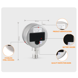 Manomètre numérique PCM590 800Nit 0,5%FS avec écran LCD HD haute précision, alimenté par batterie, pour la mesure de l'eau, de l'huile et du gaz - Product Image 3