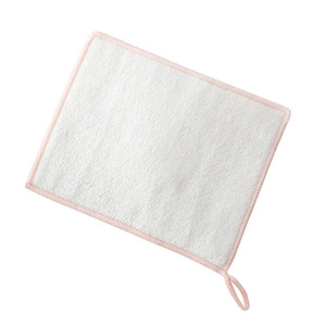 Bamboo Fiber Dishcloth Thickened Non Stick Oil Absorbent Kitchen Cleaning Cloth Solid Color - Product Image 5
