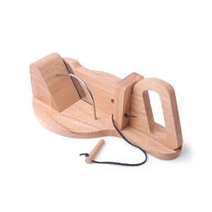 Cortador de jamón de madera natural de primera calidad y cortador de guillotina de salchicha, grosor ajustable, hoja afilada para cocina casera y carnicería - Product Image 4