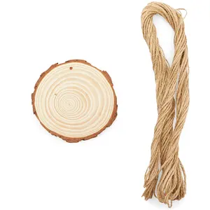 Cerchi rotondi naturali non finiti in <span class=keywords><strong>legno</strong></span> di <span class=keywords><strong>abete</strong></span> artigianato fai-da-te in <span class=keywords><strong>legno</strong></span> tagliati con corteccia - Product Image 3