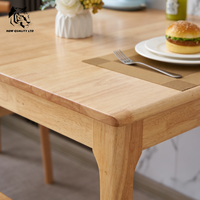 Table à manger carrée en bois, nouvelle mode, meubles de maison, fabrication chinoise, prix bas, sur mesure, grand stock prêt à être expédié.