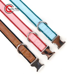 Fabricante personalizado de collares para mascotas, collar de perro de cuero vegano con acolchado de cáñamo y hebilla de metal - Product Image 5
