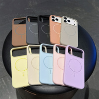 Étui de téléphone portable en silicone liquide magnétique de luxe pour iPhone 18 17 16 15 14 13 12 11 Pro Max, coque de téléphone portable en silicone colorée