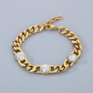Pulsera de Joyería de Acero Inoxidable con Baño de Oro de 14K y 24K, Diseño Nuevo y de Alta Calidad 2024, Personalizada para Mujer - Product Image 2
