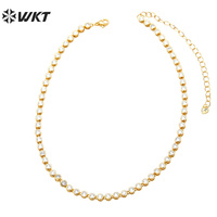 Colliers hip-hop européens pour femmes, marque de mode, personnalité, zircon incrusté de cuivre, chaîne, accessoires, collier ras du cou, WT-BFN056