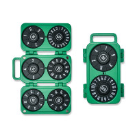 Set Dadu Magnetik Lipat Tiga dari Paduan Seng, Gantungan Kunci Portabel, Dadu DND Tanpa Berputar, Mainan Fidget, Dadu RPG Meja, Hadiah