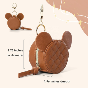 Étui de rangement pour sucettes en cuir PU pour voyage en extérieur avec clip et couvercle, mini sac de rangement pour sucettes pour poussette avec fermoir - Product Image 4