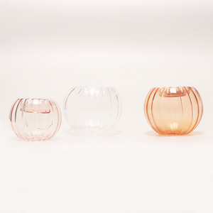 Porte-bougie en verre borosilicate de luxe transparent de haute qualité soufflé à la main - Product Image 3