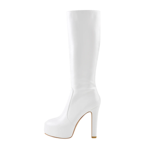 <span class=keywords><strong>Stivali</strong></span> Alti da <span class=keywords><strong>Donna</strong></span> con Plateau, Scarpe al Ginocchio in <span class=keywords><strong>Pelle</strong></span>, Vendita all'Ingrosso - Product Image 6