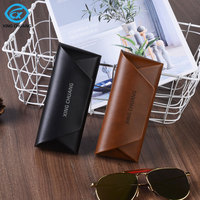 Prix direct usine sur un étui à lunettes de soleil et de vue en cuir PU souple de haute qualité, luxueux, rétro, personnalisé et fait main