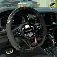 Volant en fibre de carbone sur mesure à fond plat avec palettes de changement de vitesse et kit personnalisé pour Volkswagen Polo Beetle Lamando