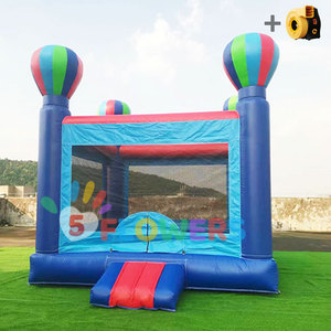 Bóng màu xanh nhà bị trả lại trẻ em lâu đài Inflatable lâu đài bouncy cho trẻ em - Product Image 1