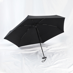 Parapluie de poche pour femmes, mini format, en aluminium, noir, 5 plis, g - Product Image 6