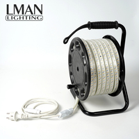 Bande LED AC220V IP65 Étanche 8mm Haute Qualité CRI>83 2835 10W/M pour Éclairage de Travail Sûr sur Chantiers et Mines - Tambour Portable