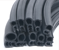 Bande de protection de porte en acier découpé et soudé en forme de U, joint de protection contre les intempéries pour porte de bus/camping-car, côté/haut, écologique, noir