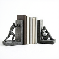 Entretoises de livres en résine personnalisées en gros, figurines abstraites modernes, décoratives et robustes pour étagères et bureaux