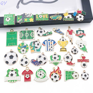 QY wholesale Soccer Theme Zinc Alloy Keychains With Ball Jersey <b>Shoe</b> And Player Charms Collectible Toy Gift - Product Image 4