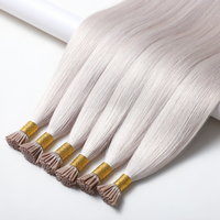 Qualité de luxe 100% Remy platine blond Double dessiné russe Extensions de cheveux humains kératine brute ITIP Extension I pointe en gros