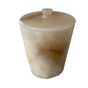 Pot à bonbons en sel rose de l'Himalaya, fait à la main, écologique, récipient de rangement, pot à bonbons en sel rose de l'Himalaya, pot décoratif de qualité supérieure - Product Image 1