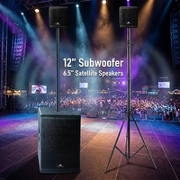 Équipement audio actif professionnel, caisson de basses en titane de 10 pouces, 2 haut-parleurs satellites de 4 pouces, amplificateur de classe D, DSP portable