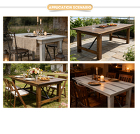 Tables de salle à manger pliantes en bois massif de style rustique français pour 8 ou 10 personnes