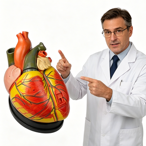 Modello di Cuore Anatomico in Plastica Ingrandito con Ventricoli, Strumento di Simulazione per Formazione Medica per Scuole - Marca Healer - Product Image 3