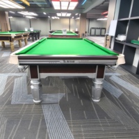 Mesa de Billar China de 8 Bolas STELLARWAY de 7, 8 y 9 pies con Reposabrazos de Madera Maciza, Producto de Drenaje de Alta Calidad, Tablero Ignífugo