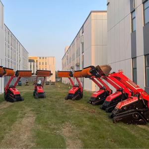 小型クローラースキッドステアローダーV1000コンパクトトラックディーゼル駆動25Hp EPAエンジン小型ローダーブラシカッターアタッチメント付き - Product Image 2