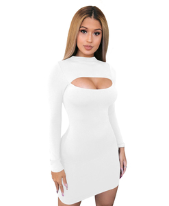 Vestido mini <span class=keywords><strong>sexy</strong></span> de corsé con aberturas, estilo bodycon, en stock, talla grande, conjunto de 2 piezas para mujer - Product Image 3