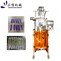 Machine de remplissage de sachets liquides verticale pneumatique entièrement automatique avec fonction de codage de date pour l'alimentation et les cosmétiques