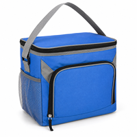 Sac isotherme Oxford 600D avec doublure PEVA, poche avant zippée, poches latérales en maille, sac isotherme portable pour le déjeuner, vente en gros