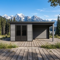 Caseta de Jardín Móvil Moderna de Madera y Acero de la Serie D de EASYGREEN, con Protección UV, Construcción Ecológica y Resistente