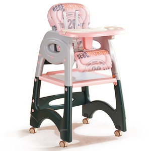 <span class=keywords><strong>Chaise</strong></span> haute pliable 4 en 1 avec roulettes pour repas et repas pour bébés Sillas Para Bebes - Product Image 1