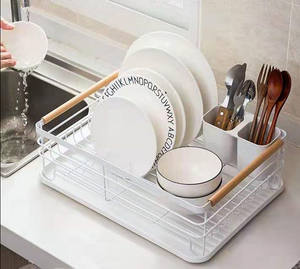 Escurridor de vajilla de alambre de Metal resistente, estante de secado de vajilla de cocina - Product Image 3