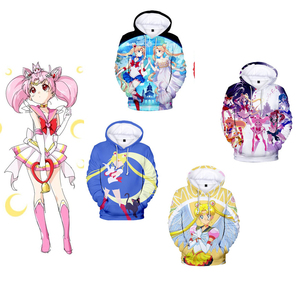 Sudadera con Capucha de <span class=keywords><strong>Anime</strong></span> al por Mayor, Nueva, de la Linda Soldatessa Luna, Personaje de Dibujos Animados, Cosplay para Hombres, <span class=keywords><strong>Mujeres</strong></span> y Niños - Product Image 1