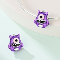 Offre Spéciale – Bracelet Unisexe en Argent 925 Plaqué Zircon avec Breloques DIY en Forme de Lapin Monstre et Koala de la Série Animaux Mignons