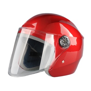 Casque de <span class=keywords><strong>moto</strong></span> classique Borske PP, casque ouvert 3/4, casque de scooter électrique avec lunettes - Product Image 1