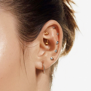 ASTM F136 Titane Fileté Coeur Top End pour Tragus Helix Cartilage Nez Stud Ring <span class=keywords><strong>Piercing</strong></span> - Product Image 4